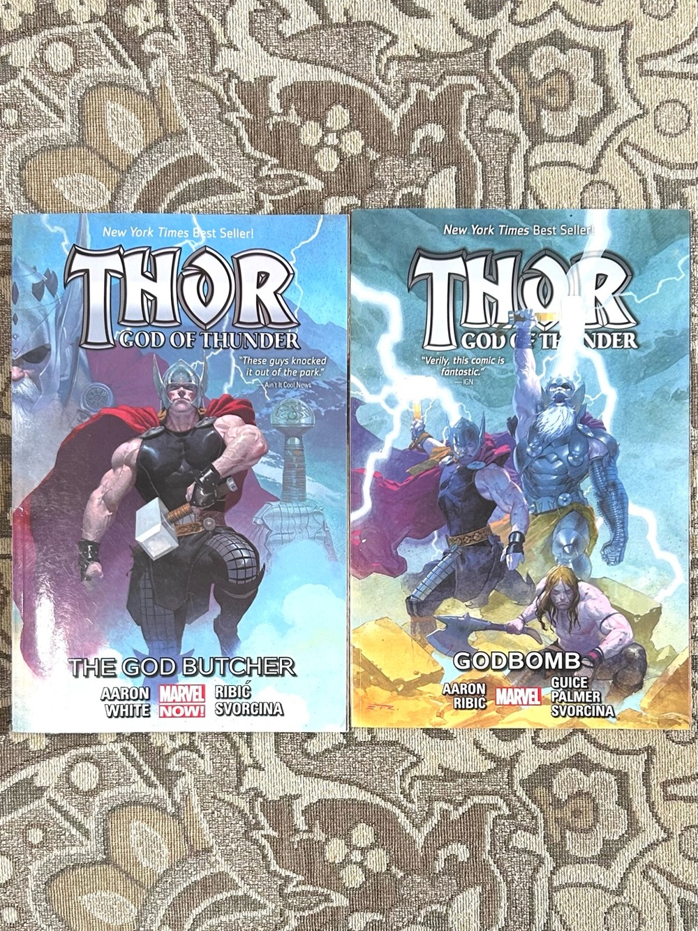 Thor God of Thunder #1 The God Butcher & #2 Godbomb Graphic Novels Comic Books